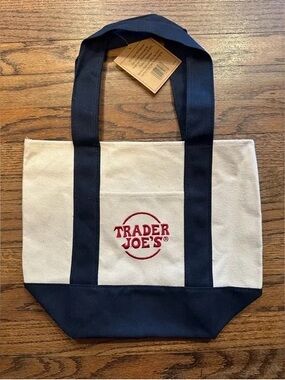 NAVY BLUE - NWT Trader Joe’s Mini Canvas Tote Bag